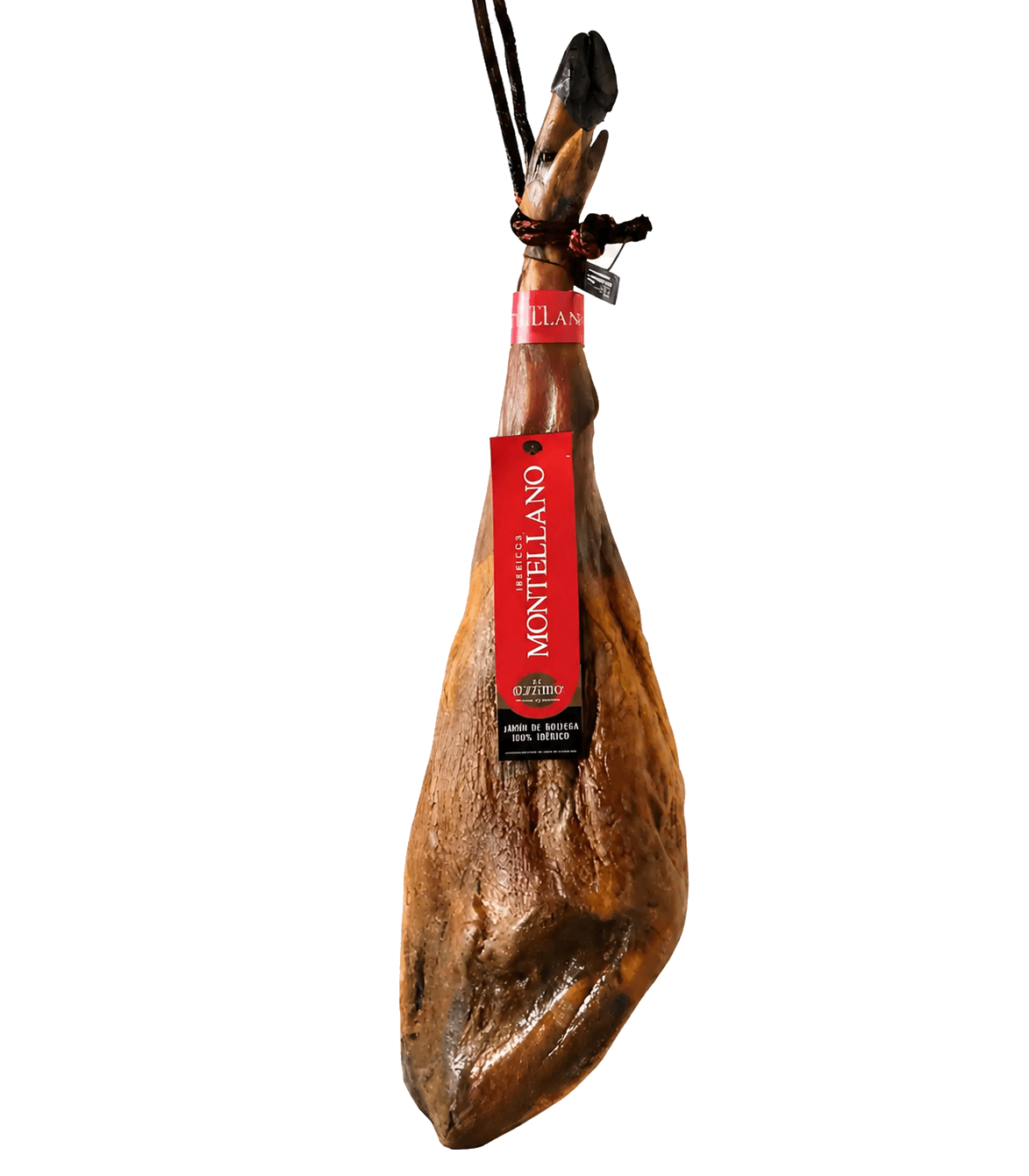 Jamon Pata Negra 100% Iberico di Bellota Montellano “El Elegido” 1 Jamon Pata Negra 100% Iberico Bellota Montellano El Elegido intero con sigillo nero